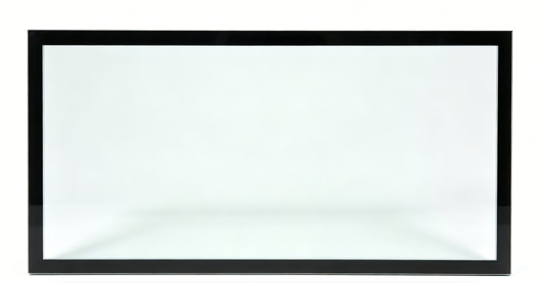 Tempered glass panel for refrigeration doors