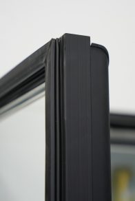 Aluminum frame corner profile detail