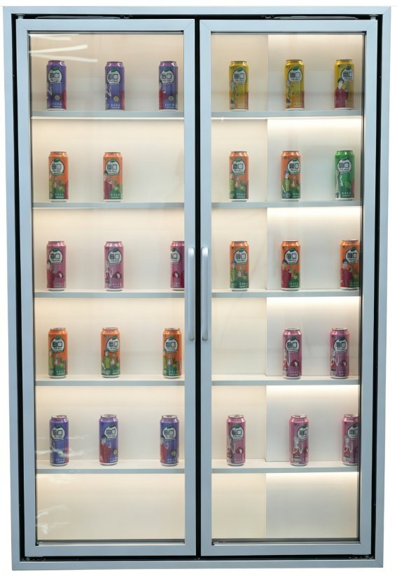 Square-corner Narrow Aluminum Frame Glass Door for commercial refrigeration