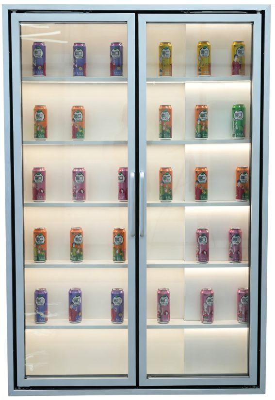 Narrow aluminum frame glass door — two-door cooler