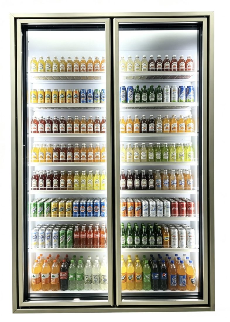 Ultra-slim Aluminum Frame Glass Door for commercial refrigeration