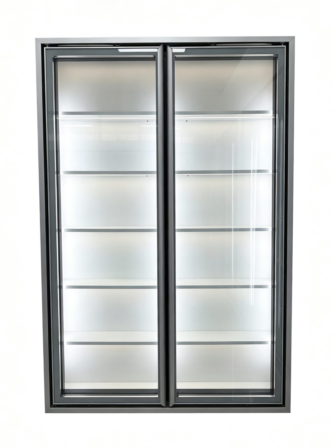 Frameless full-view glass door — two-door upright display cooler